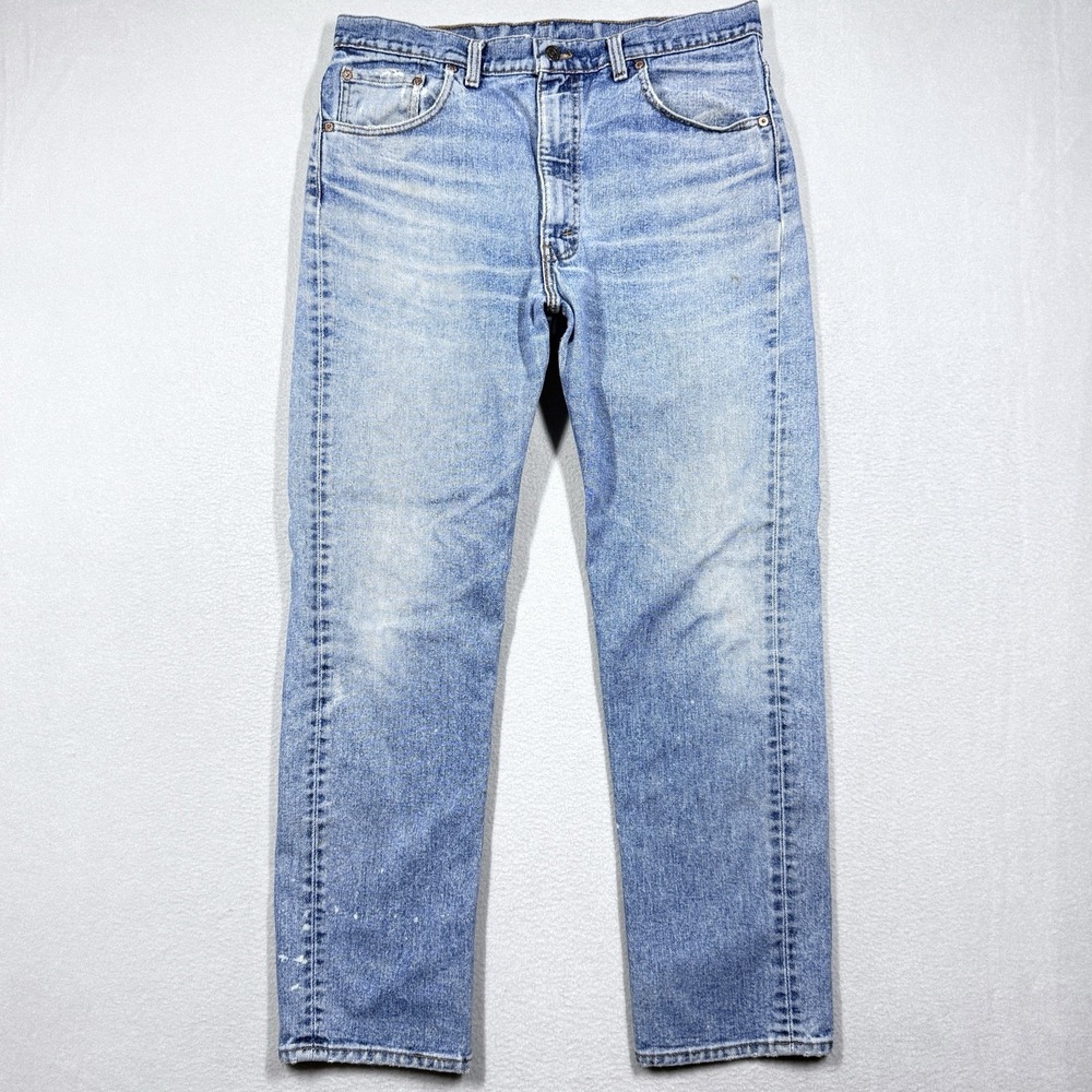 Vintage Levis 505 Jeans Mens 36x30 Fade Worn Made in USA Straight Leg 90s Y2K